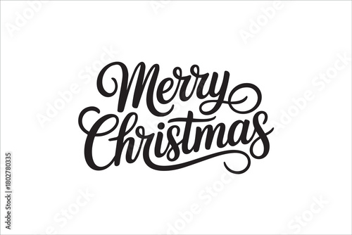 Elegant Merry Christmas Typography Design