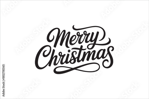 Elegant Merry Christmas Typography Design