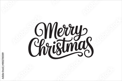 Elegant Merry Christmas Typography Design