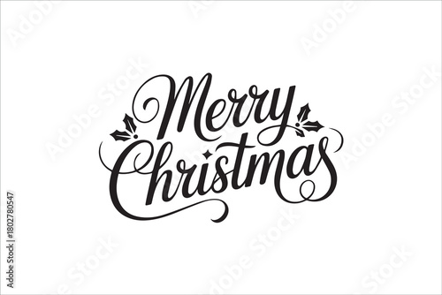 Elegant Merry Christmas Typography Design