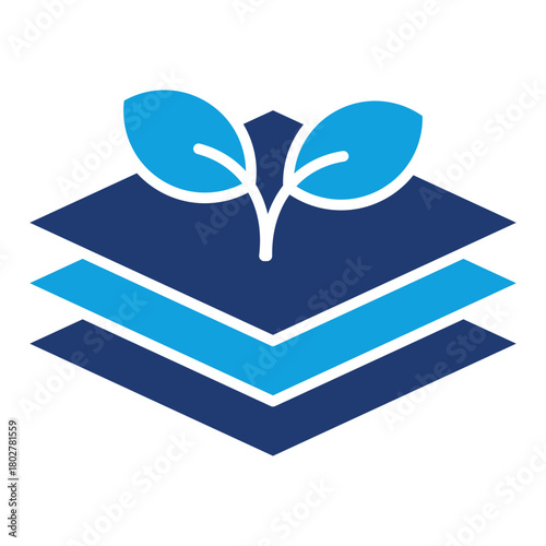 Eco Flat Blue Icon