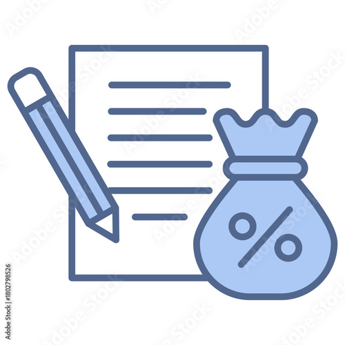 Loan Application Blue Icon