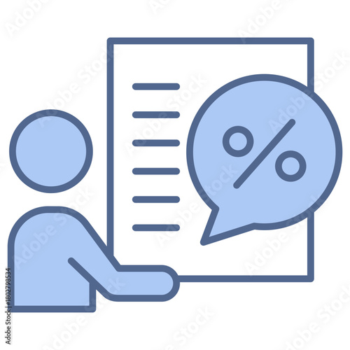 Tax Advisory Blue Icon