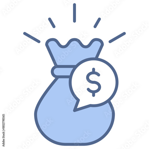 Financial Consulting Blue Icon