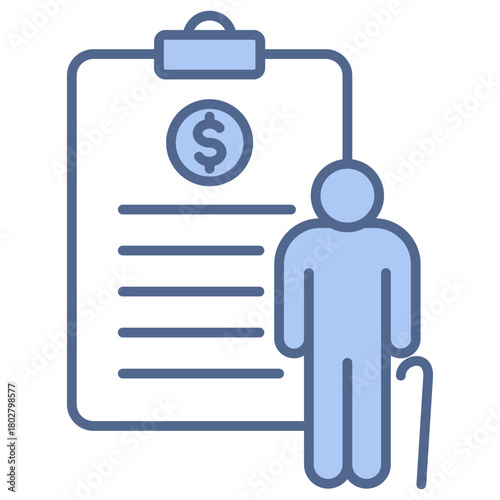 Retirement Plan Blue Icon