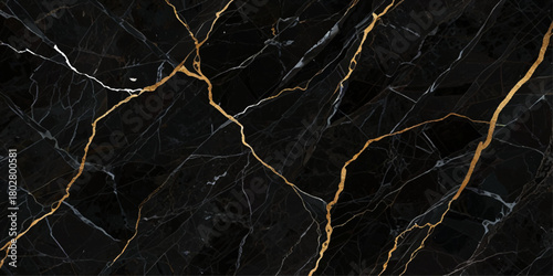 Black and gold marble floor wall texture background. Luxury golden black marble design for wedding invitation card, cover, packaging , fashion vector template	