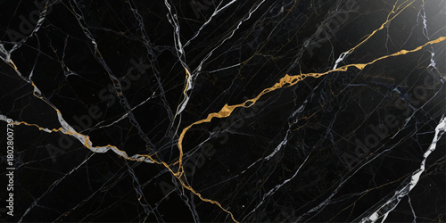 Black and gold marble floor wall texture background. Luxury golden black marble design for wedding invitation card, cover, packaging , fashion vector template  Natural black marble texture 
