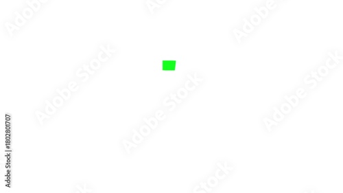 Single Bright Green Square Shape Isolated on White Background Keywords: green, square, shape, isolated, white background, geometric, simple, solid, color, graphic, element, design, abstract
