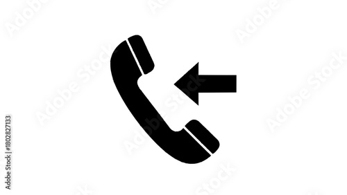 Vector illustration of incoming call icon isolated on transparent background 