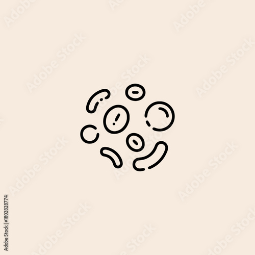 Blood cells icon flat vector design.
