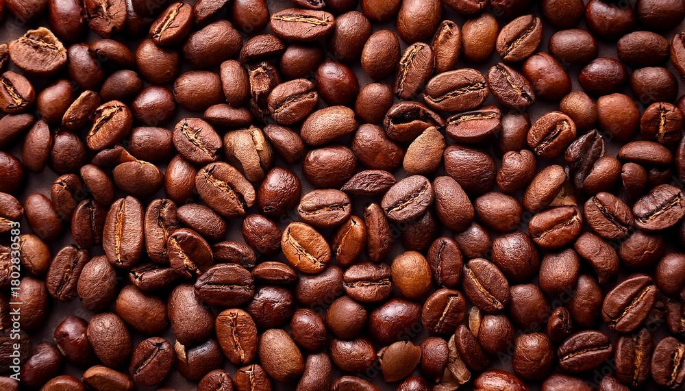 Obraz premium aromatic roasted coffee beans background texture for design projects