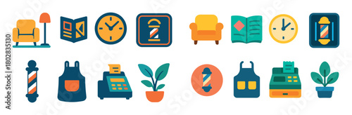 Barbershop Icons Grid