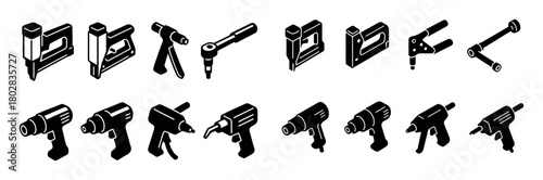 Isometric Power Tools Icons