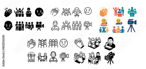 Emoji faces and icons collection