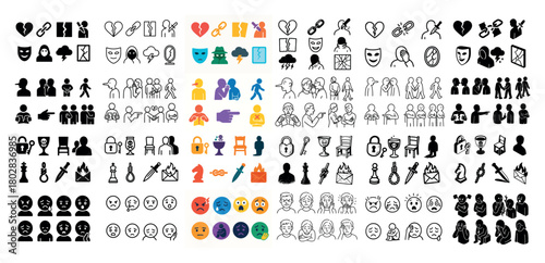 Diversity of social interaction icons