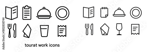 Minimalist Restaurant Icons