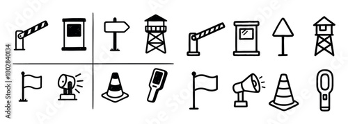 Border Checkpoint Icons