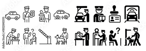 Border Checkpoint Icons