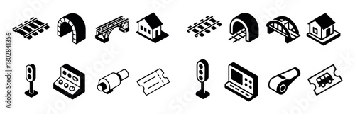 Isometric Train Icons