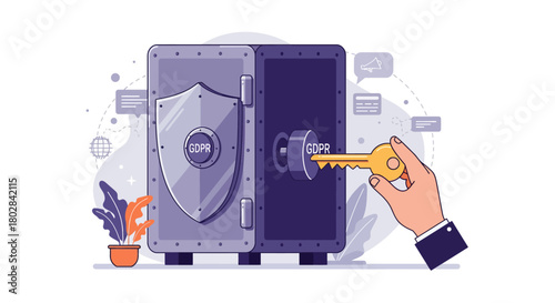 Secure Safe with Key - Protecting Valuable Assets and Data.