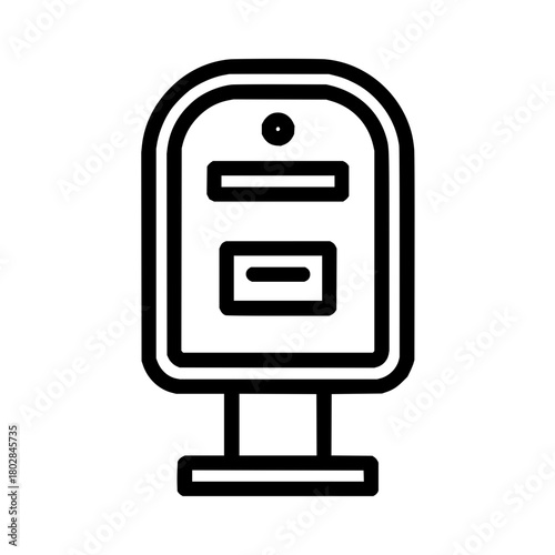 Mailbox postbox letterbox postal delivery mail communication correspondence receiver mailing address icon vector