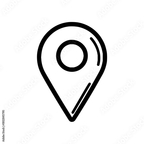 Location pin gps map marker pointer navigation travel destination place position address pinpoint icon 100