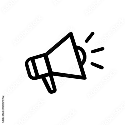 Megaphone announcement loud speaker bullhorn communication voice marketing advertising promotion icon vector design