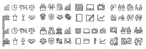 Business and communication icons set