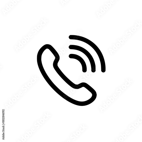 Incoming call phone icon vector telephone symbol contact communication support hotline service assistance calling center 100