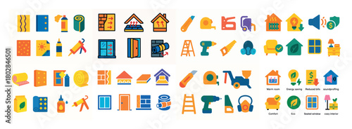 Home improvement tools and icons