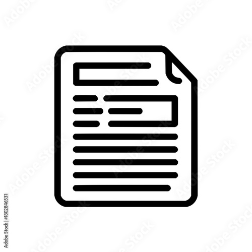 Document file paper page sheet icon vector illustration business information data report text form 100 char