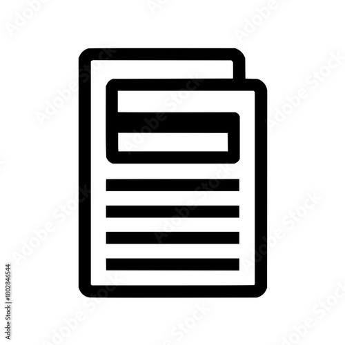 Document file paper page sheet note information data record text content report article form icon 100 char