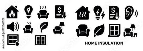 Home Insulation Icons