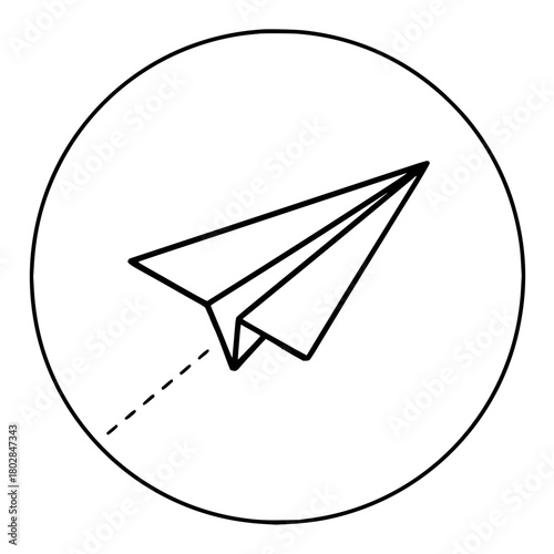 Paper airplane icon send message vector illustration communication design travel origami fly symbol graphic 100