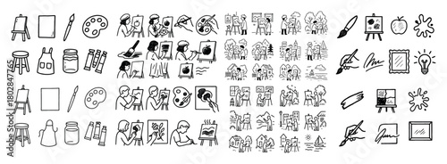 Artistic tools and activities collection