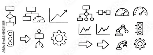 Hand-Drawn Process Icons