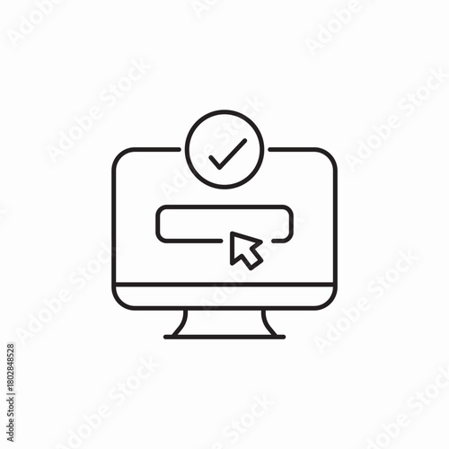 computer internet search icon sign vector