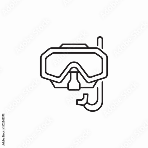diving mask icon sign vector