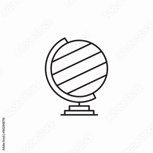 globe geography icon sign vector