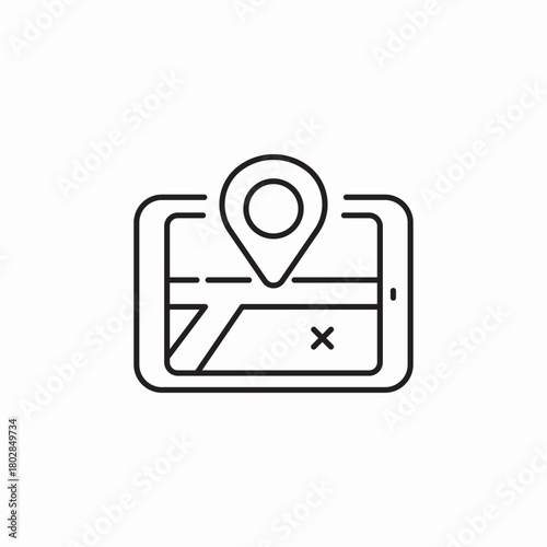 phone car navigator icon sign vector