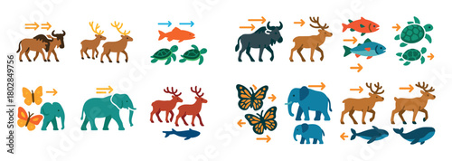 Animal Migration Icons