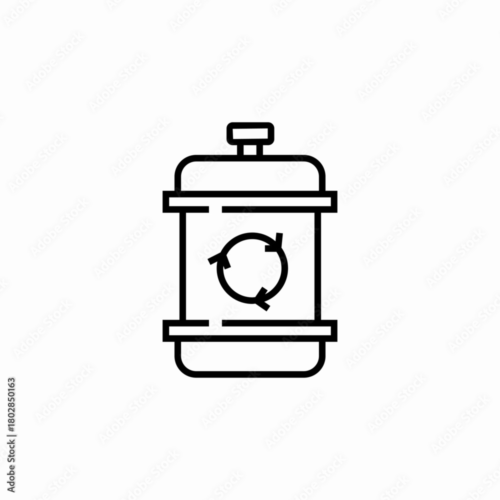 Obraz premium recycle jar icon sign vector