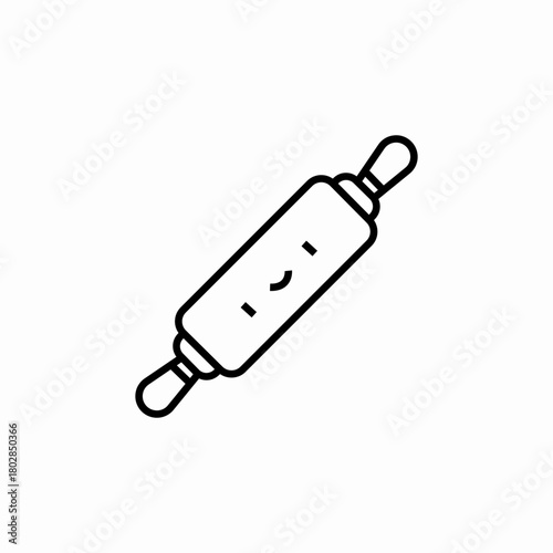 rolling pin icon sign vector