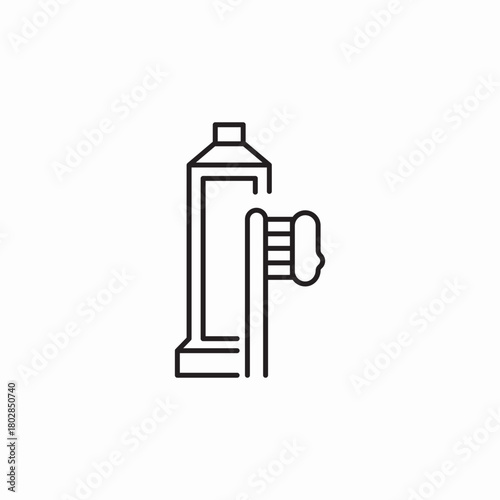 toothpaste toothbrush icon sign vector