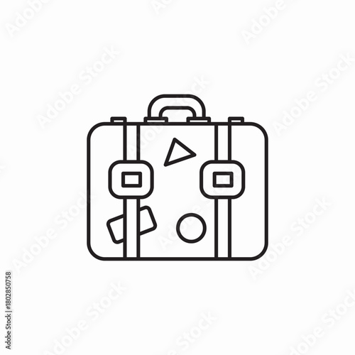 travel luggage baggage icon sign vector