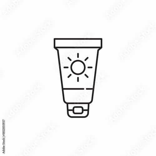 uv cream skin care icon sign vector
