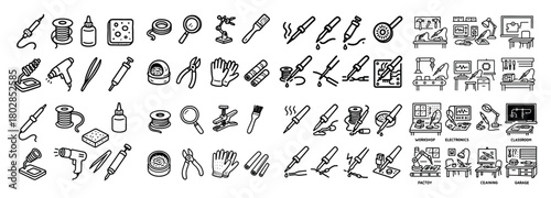 Workshop tools and activities icons