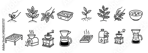 Coffee Production Icons