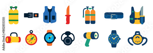 Diving Gear Icons