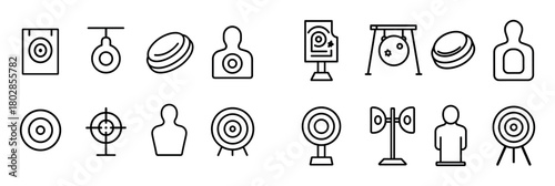 Minimalist Shooting Targets Icons